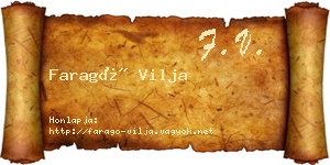 Faragó Vilja névjegykártya