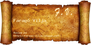 Faragó Vilja névjegykártya